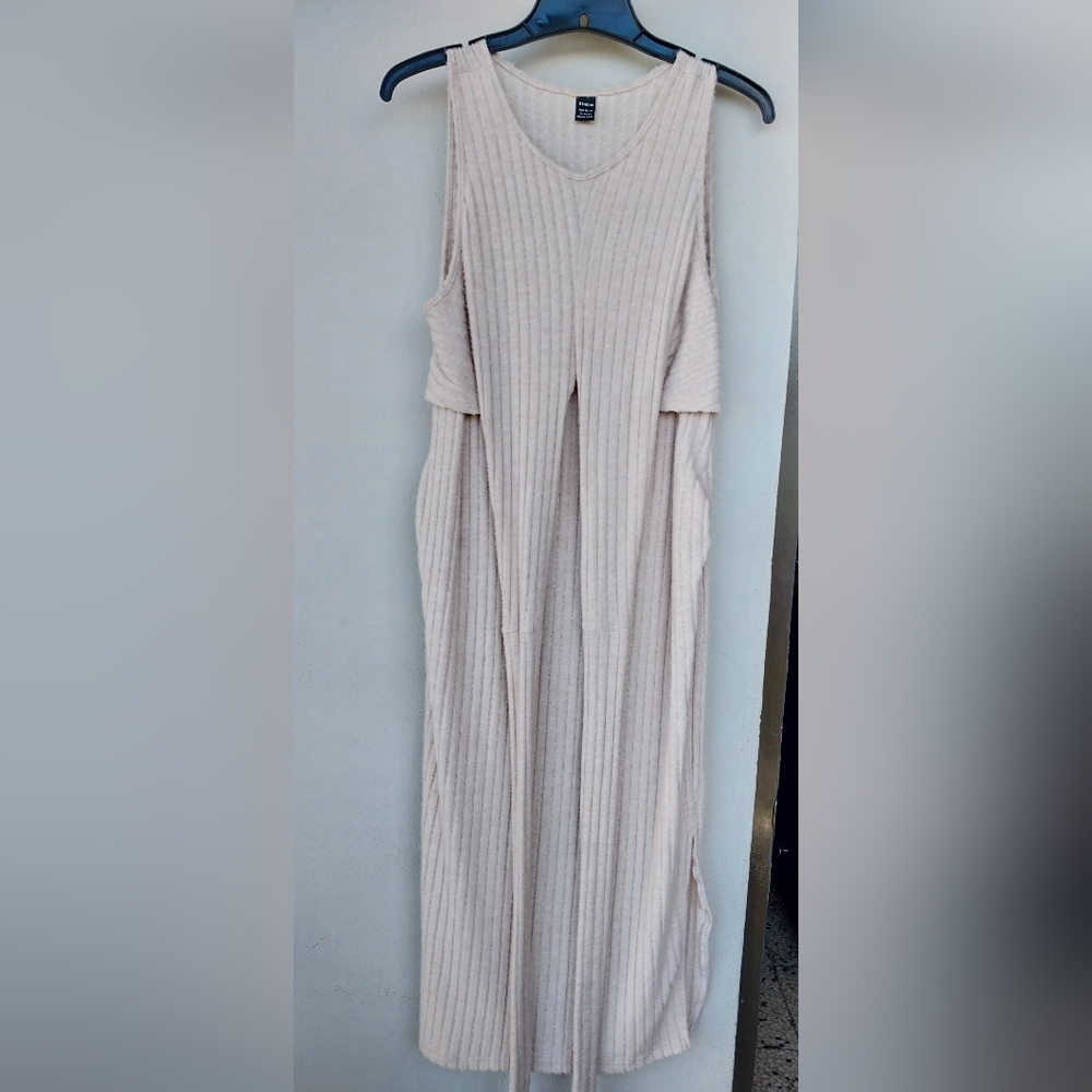 Elegant Cream Sleeveless Dress, Dress Maternity